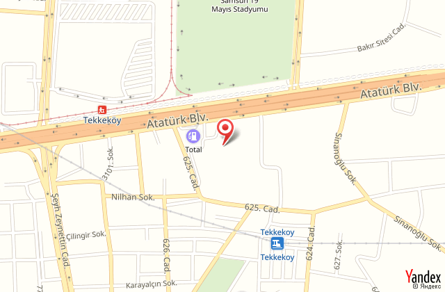 Samsun airport resort hotel harita, map