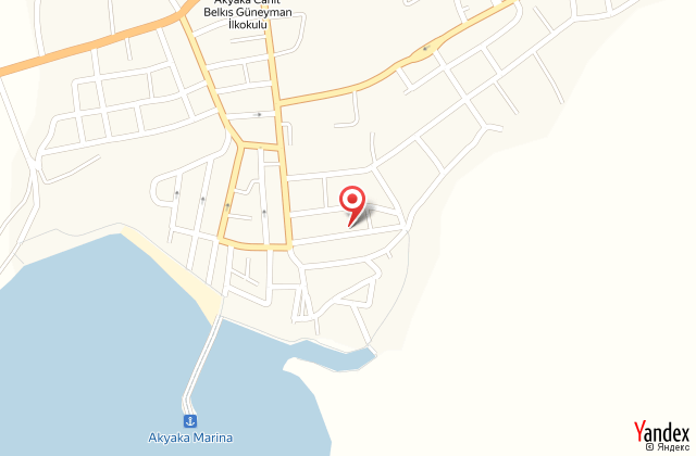 Akyaka inci apart otel harita, map