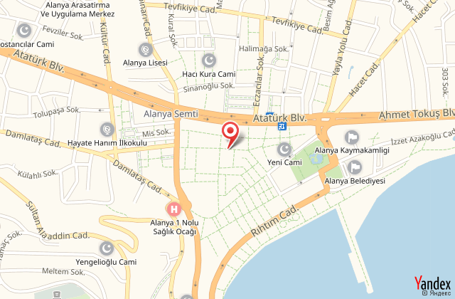Alanya opera hotel harita, map