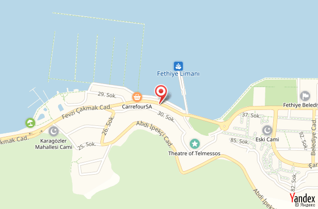 Alesta yacht hotel harita, map
