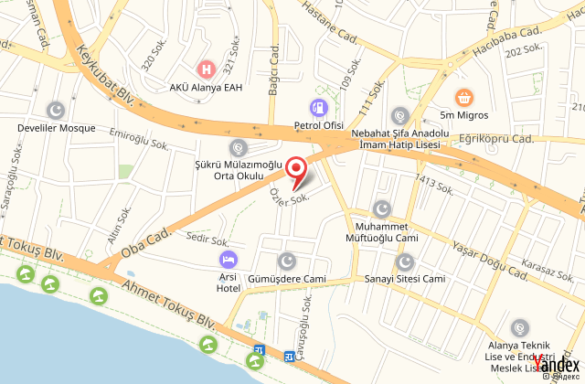 Almera park apart hotel harita, map