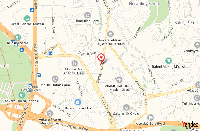 Ankara efes otel harita, map