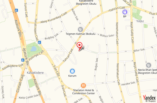 Ankara hiltonsa harita, map