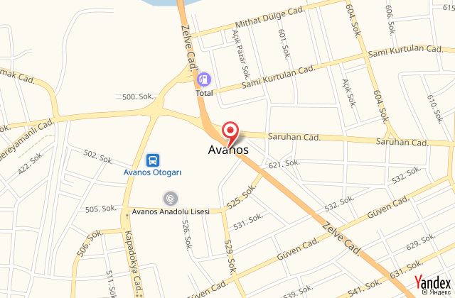 Aygn otel avanos harita, map