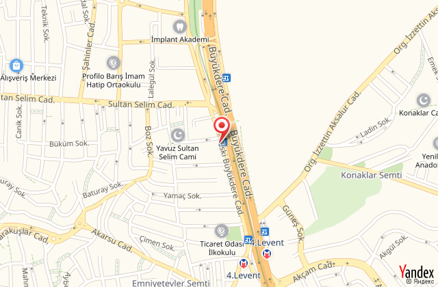 Bilek hotel stanbul harita, map