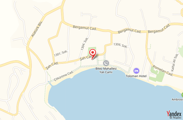 Bitez yalhan hotel harita, map