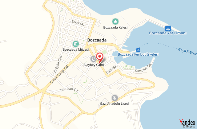 Bozcaada apollon hotel harita, map