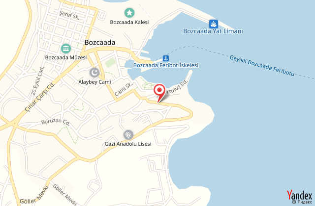 Bozcaada limani otel harita, map