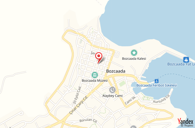 Bozcaada su otel harita, map