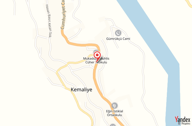 Bozkurt otel kemaliye harita, map