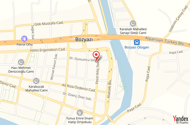 Bozyaz grand kaan otel harita, map