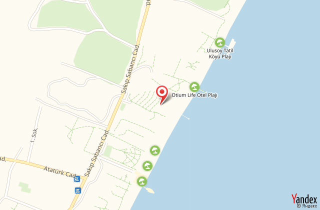 Club boran mare beach harita, map