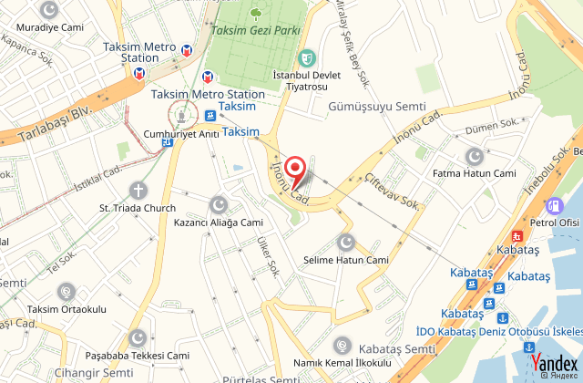 Cvk taksim hotel stanbul harita, map