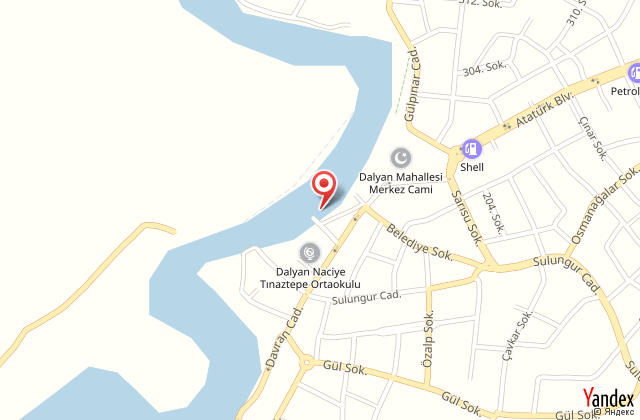 Dalyan tezcan hotel harita, map