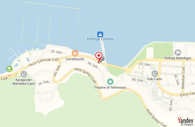 Dedeolu hotel fethiye harita, map