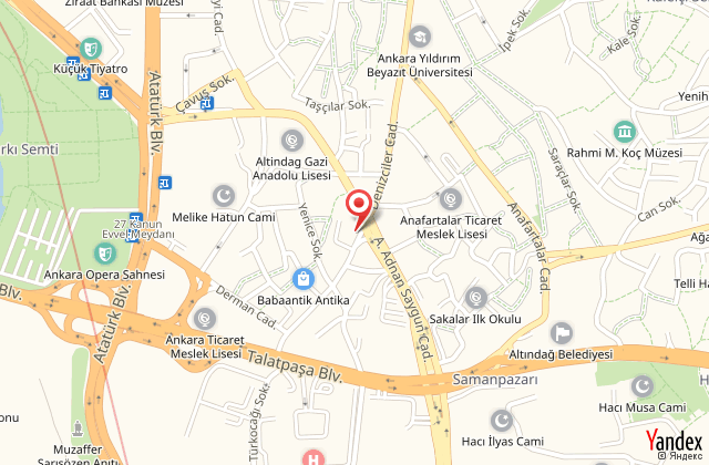 Deniz hotel ankara harita, map