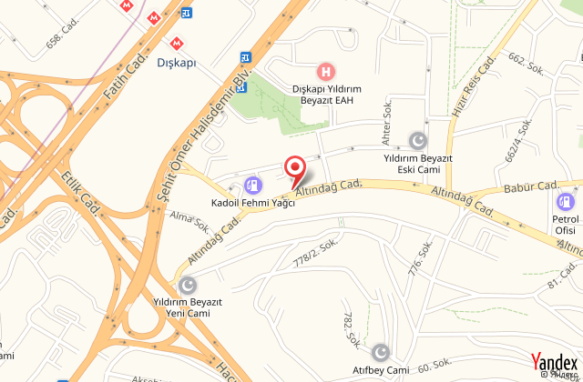 Derya otel ankara harita, map