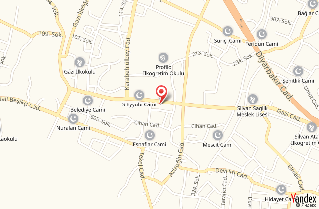 Diyarbakr silvan retmenevi harita, map