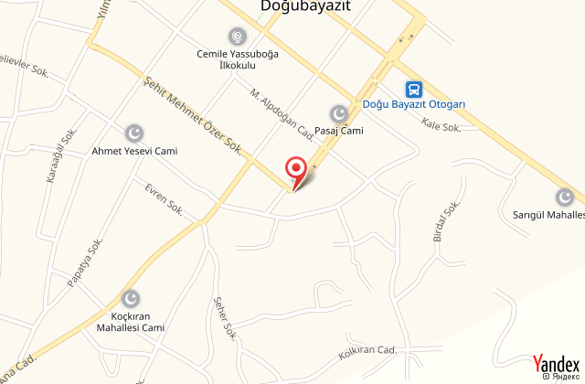 Dou hotel doubeyazt harita, map