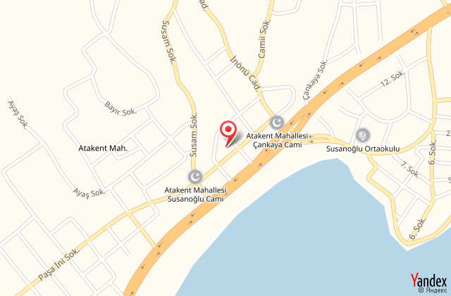 Efes otel susanolu harita, map