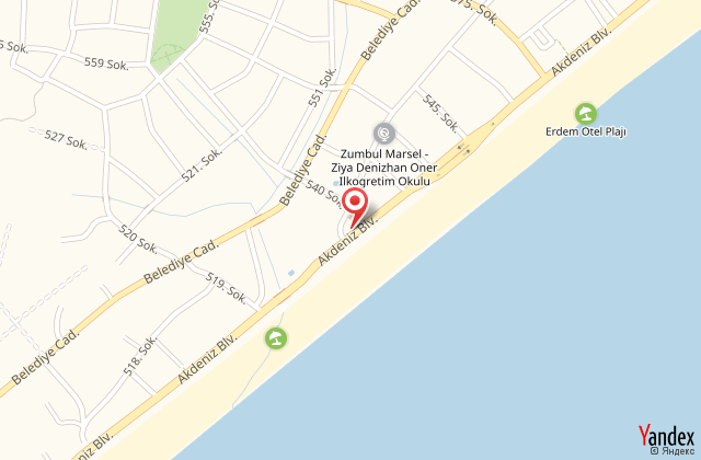 Erdem hotel harita, map
