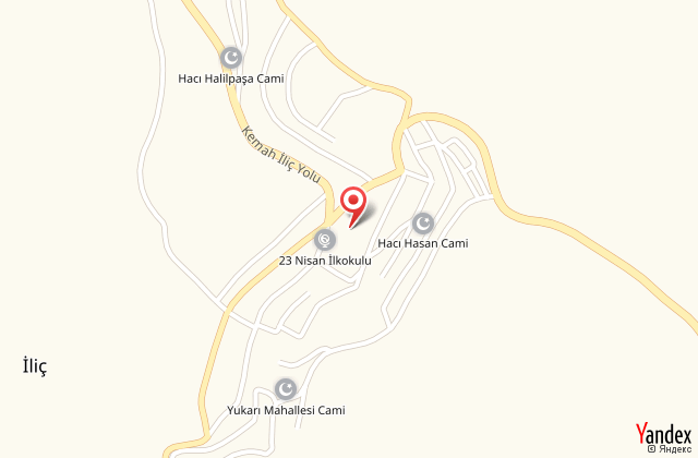 Erzincan ili retmenevi harita, map