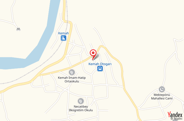 Erzincan kemah retmenevi harita, map