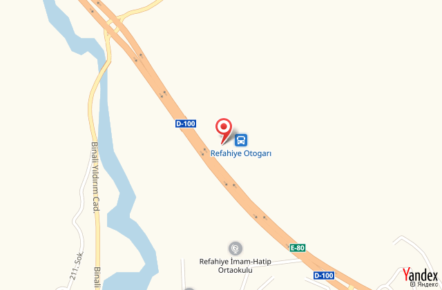 Esada konaklama tesisleri refahiye harita, map