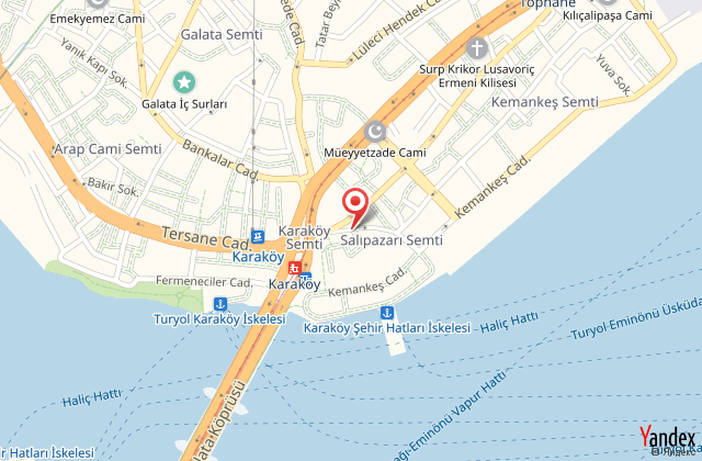 Galata palace hotel harita, map