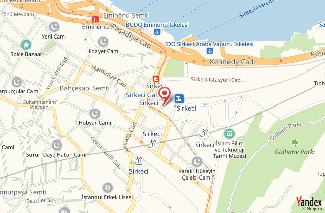 Glamour hotel istanbul sirkeci harita, map