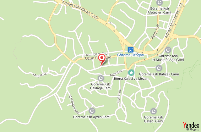 Greme palace cave hotel harita, map