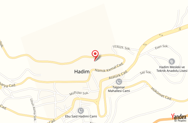 Hadim belediye oteli harita, map