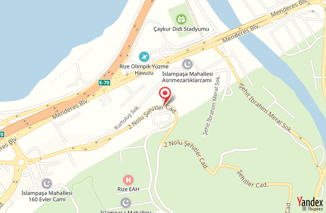 Hanzade otel harita, map