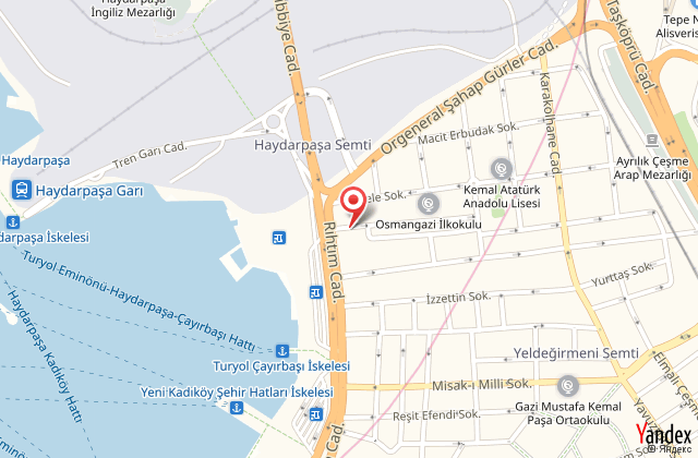 Haydarpaa otel harita, map