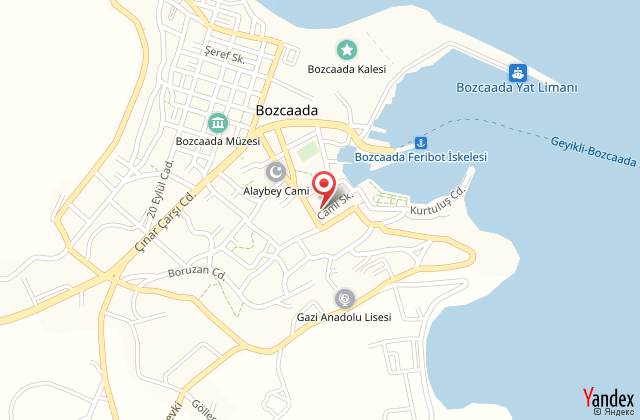 Helvacolu otel bozcaada harita, map