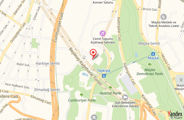 Hilton istanbul bosphorus hotel harita, map