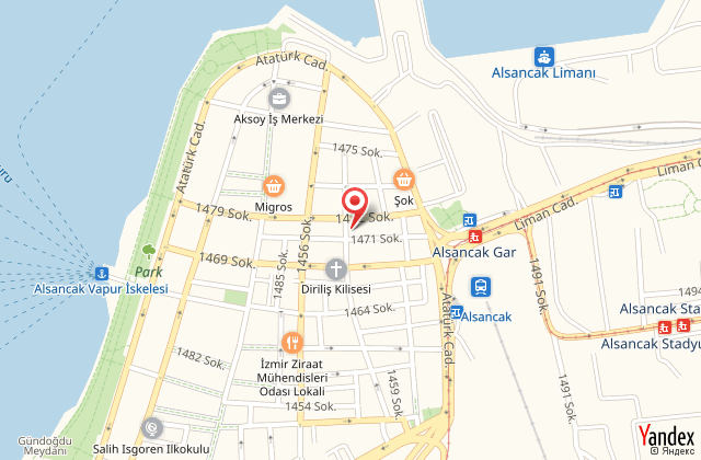 Hotel 1460 alsancak harita, map