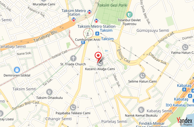 Hotel v plus taksim harita, map