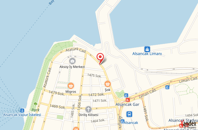 bis izmir alsancak hotel harita, map