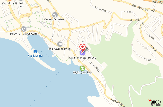 Ka defne hotel harita, map