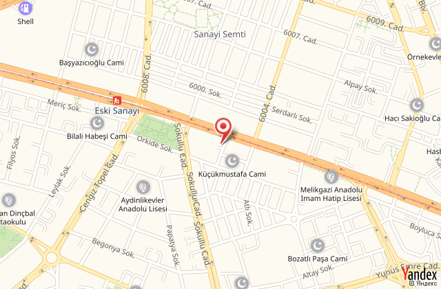 Kayseri park hotel harita, map