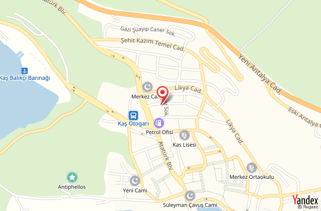 Kekova hotel harita, map