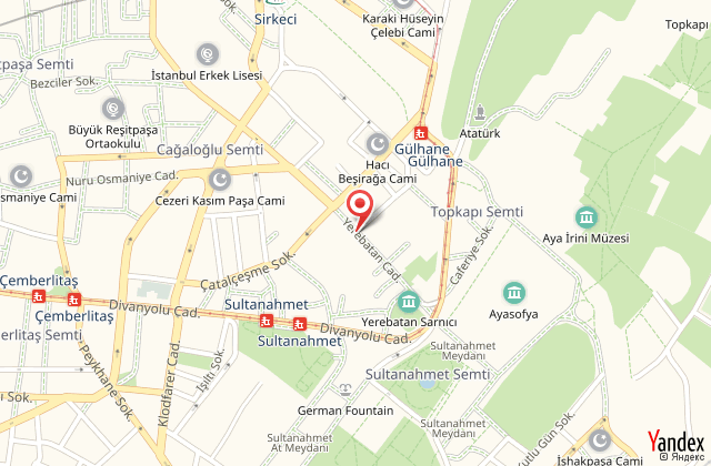 Kybele hotel istanbul harita, map