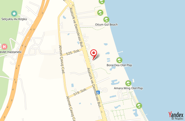 Lims bona dea beach hotel harita, map