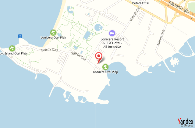 Livza beach hotel harita, map