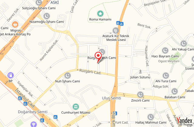 Mega residence hotel ankara harita, map