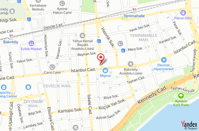 Mercure istanbul bakrky hotel harita, map