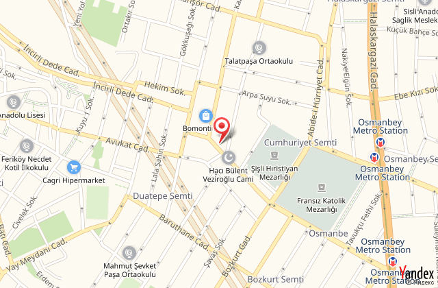 Mercure istanbul bomonti harita, map