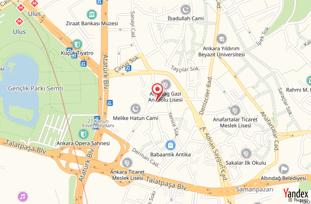 Mostar hotel ankara harita, map