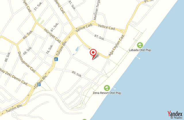 Lucida beach hotel harita, map